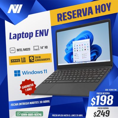 Ofertas de Tecnología y Electrónica | Laptop ENV de Novicompu | 24/4/2024 - 30/4/2024