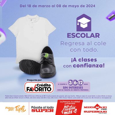 Ofertas de Supermercados en Santo Domingo | Escolar  de Supermaxi | 26/4/2024 - 8/5/2024