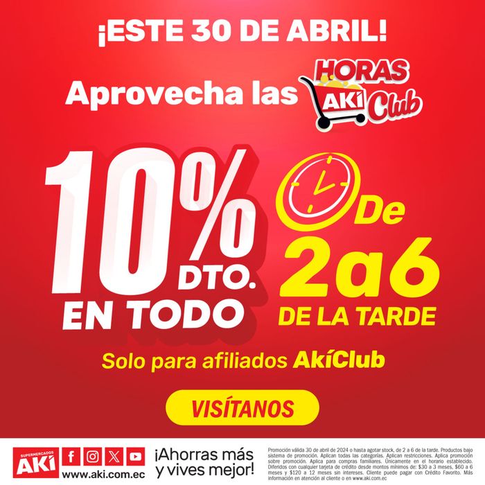 Catálogo Akí en El Carmen | Aprovecha las Horas Akí Club | 30/4/2024 - 30/4/2024