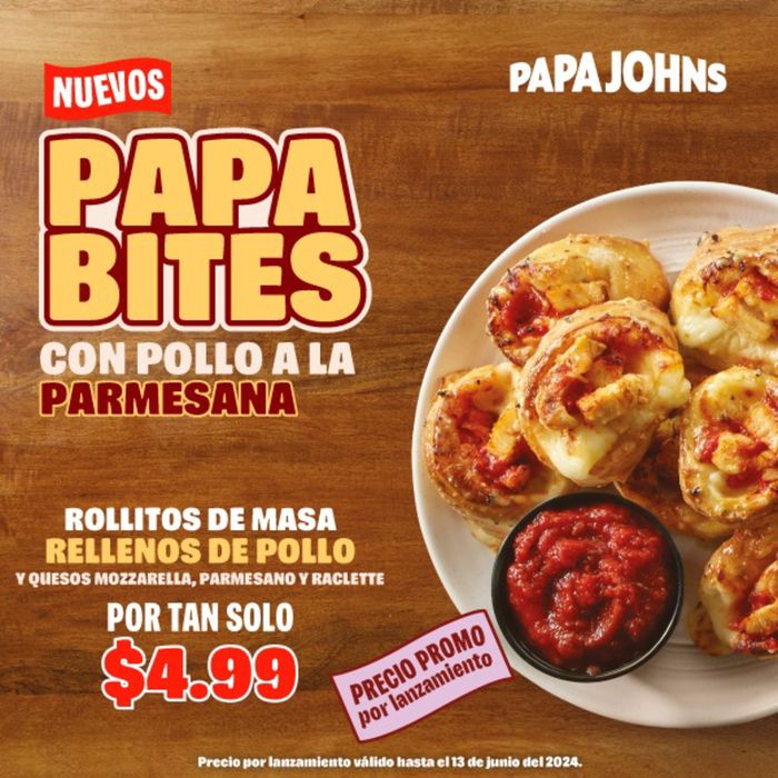 Catálogo Papa John's | Papa Bites  | 14/5/2024 - 13/6/2024
