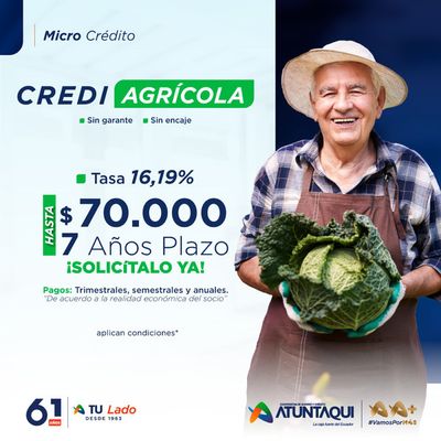 Ofertas de Bancos en Conocoto | Micro Crédito  de Cooperativa Atuntaqui | 17/5/2024 - 8/6/2024