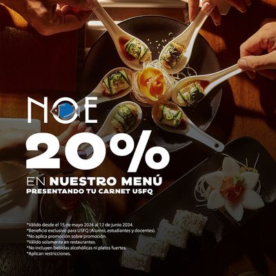 Ofertas de Restaurantes en Tarifa | 20 % en Nuestro Menú de Noe Sushi Bar | 17/5/2024 - 12/6/2024
