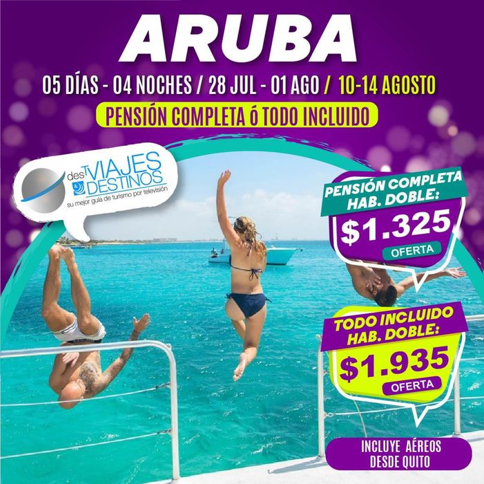 Catálogo Viajes y Destinos | Aruba  | 23/7/2024 - 27/7/2024