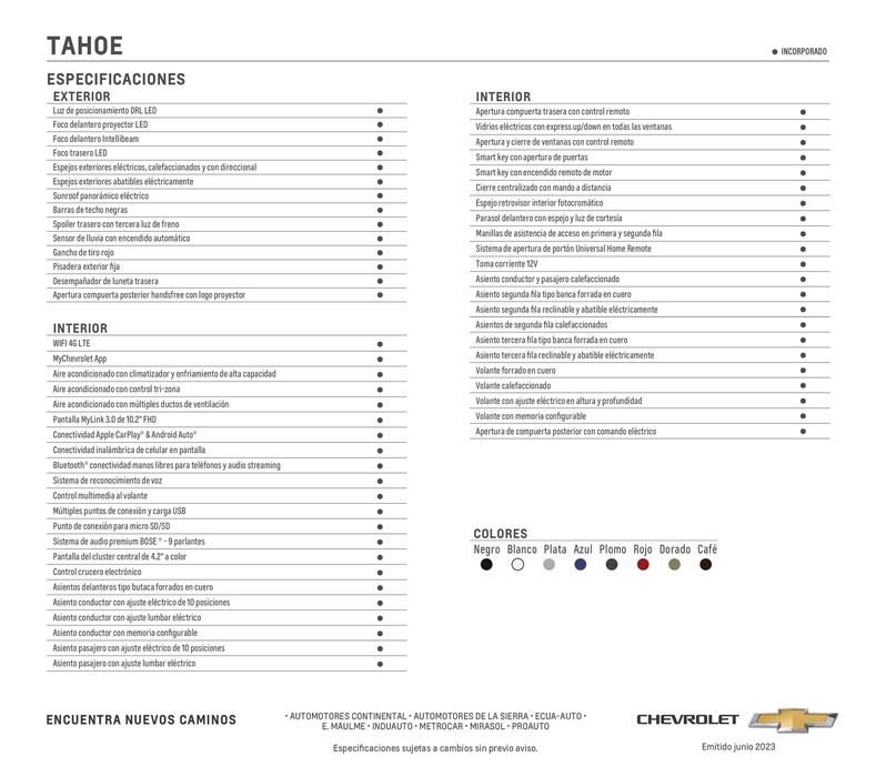 Catálogo Automotores Continental en Duran | Tahoe | 12/10/2023 - 30/6/2024