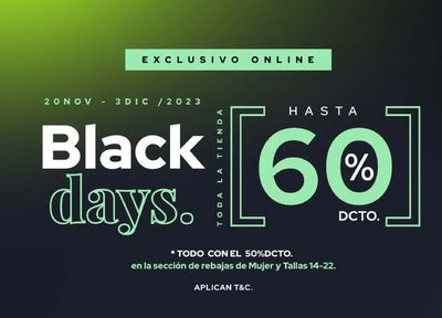 Ofertas de Black Friday | Black Days hasta 60% desconto de Pat Primo | 24/11/2023 - 3/12/2023