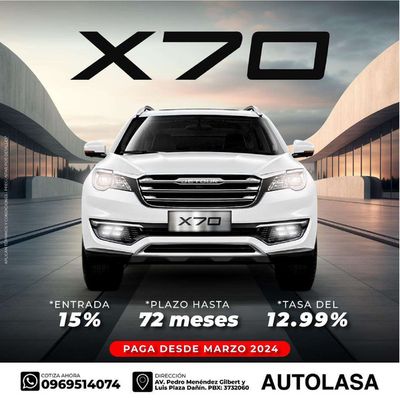 Ofertas de Carros, Motos y Repuestos en Guayaquil | X70 de Autolasa | 25/1/2024 - 15/3/2024