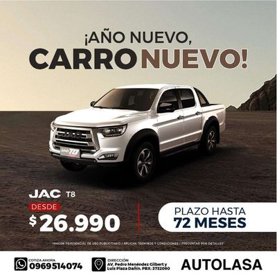 Ofertas de Carros, Motos y Repuestos en Guayaquil | Jac T8 de Autolasa | 25/1/2024 - 15/3/2024