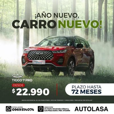Ofertas de Carros, Motos y Repuestos en Duran | Tiggo 7 Pro de Autolasa | 26/1/2024 - 31/3/2024