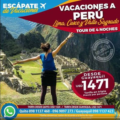 Ofertas de Viajes y Ocio en Sangolquí | Vacaciones a Perú de Sol Caribe | 20/2/2024 - 31/5/2024