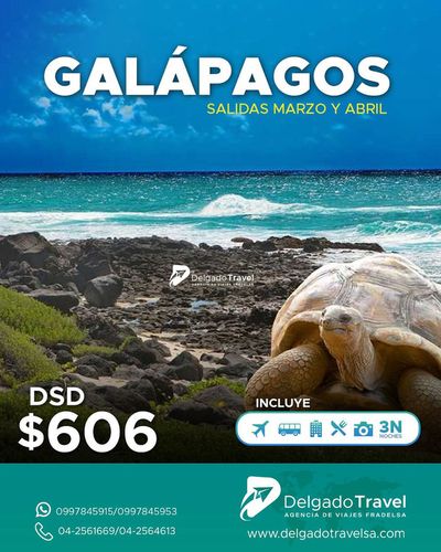 Ofertas de Viajes y Ocio en Duran | Galápagos  de Delgado Travel | 20/3/2024 - 20/4/2024