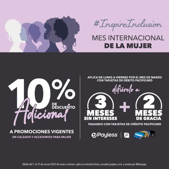 Catálogo Payless en Otavalo | Mes internacional de la mujer  | 21/3/2024 - 31/3/2024