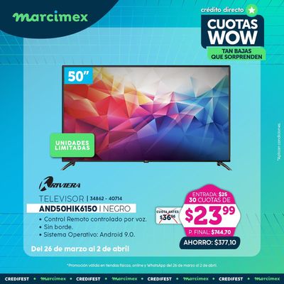 Catálogo Marcimex en San Vicente | Cuotas Wow  | 26/3/2024 - 2/4/2024