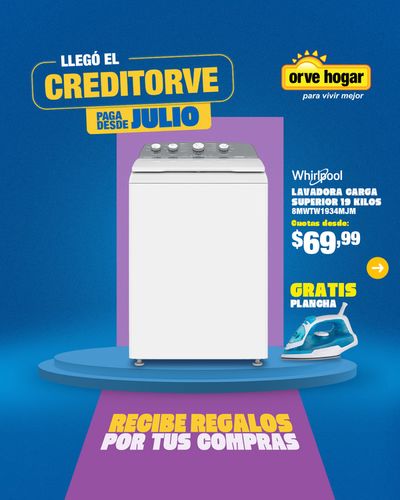 Ofertas de Tecnología y Electrónica en Santo Domingo | Llegó el creditorve paga desede julio de Orve Hogar | 11/4/2024 - 18/4/2024