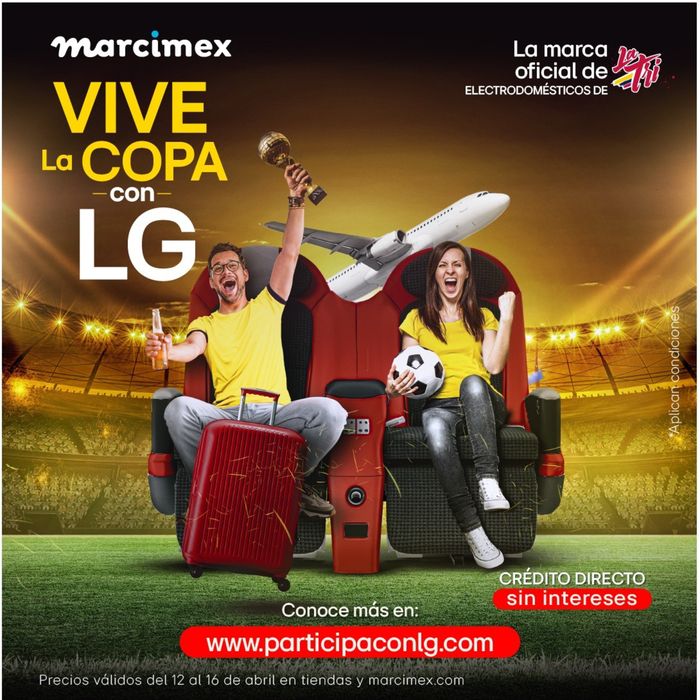 Catálogo Marcimex en Ambato | Vive la Copa con LG | 15/4/2024 - 16/4/2024