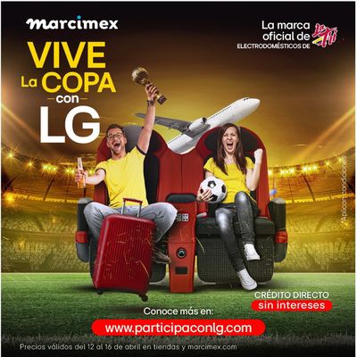Ofertas de Tecnología y Electrónica en Jipijapa | Vive la Copa con LG de Marcimex | 15/4/2024 - 16/4/2024