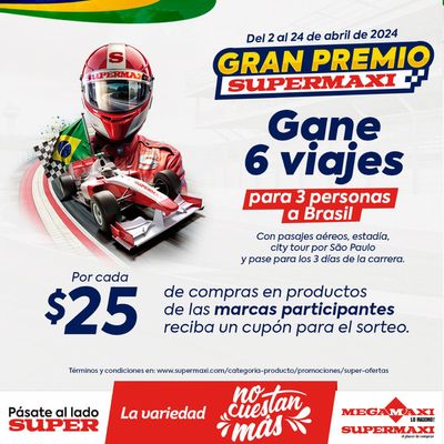 Ofertas de Supermercados en Guano | Gran Premio! de Supermaxi | 16/4/2024 - 24/4/2024