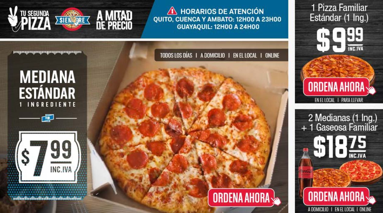 Catálogo Domino's Pizza en Quito | A mitad de Precio  | 22/4/2024 - 4/5/2024