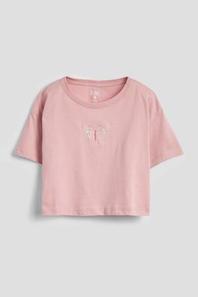 Oferta de Camiseta Semi Crop Bordada Kiddo  por $10,26 en De Prati
