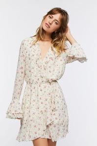 Oferta de Chiffon Floral Print Mini Dress por $8,25 en Forever 21