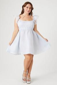 Oferta de Plus Size Organza Mini Dress por $28 en Forever 21