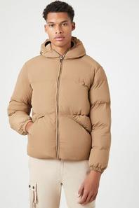 Oferta de Hooded Zip-Up Puffer Jacket por $42 en Forever 21