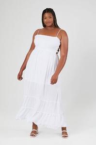 Oferta de Plus Size Smocked Cutout Maxi Dress por $20,25 en Forever 21