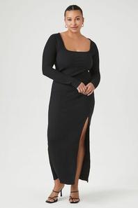 Oferta de Plus Size Ribbed Bodycon Maxi Dress por $20,99 en Forever 21