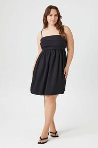Oferta de Plus Size Babydoll Mini Dress por $14 en Forever 21
