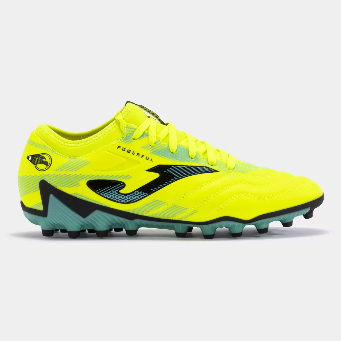 Oferta de Botas fútbol Powerful 24 césped artificial AG amarillo flúor turquesa por $52,69 en Joma