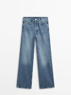 Oferta de Jeans tiro alto wide leg por $119 en Massimo Dutti