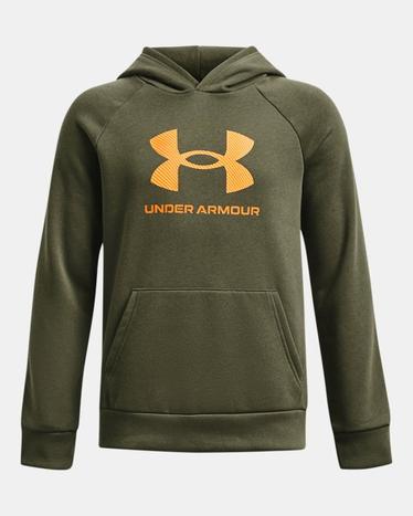 Oferta de Boys' UA Rival Fleece Big Logo Print Fill Hoodie por $29,97 en Under Armour