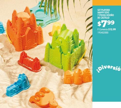 Oferta de Set Playero Happy Toys 7 Piezas Diseño De Castillo por $7,99 en Tia